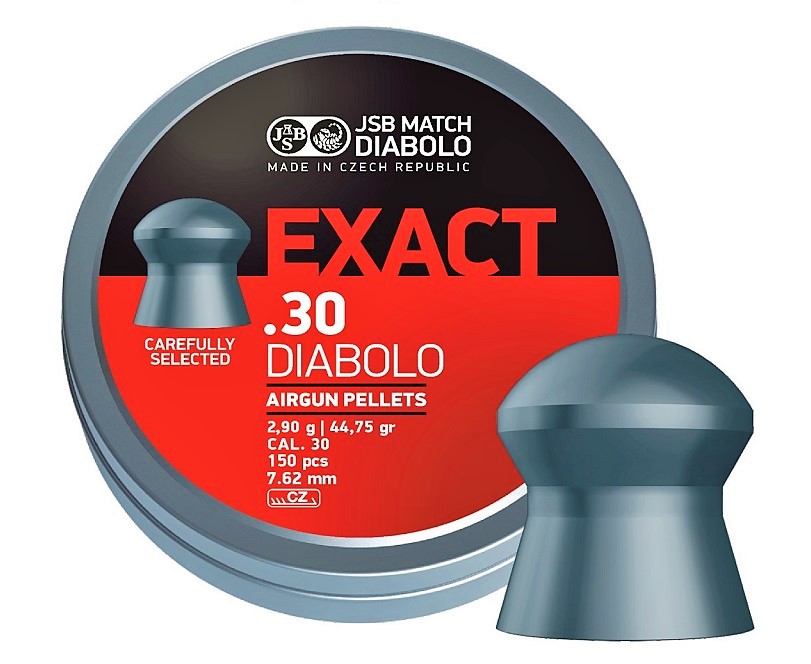 JSB Exact 7.62mm Airgun Pellets 2.90 gram, 44.75 grain tin of 150